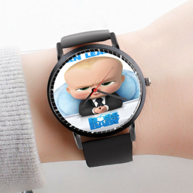 Pastele Boss Baby Watch Custom Unisex Black Quartz Watch Premium Gift Box Watches