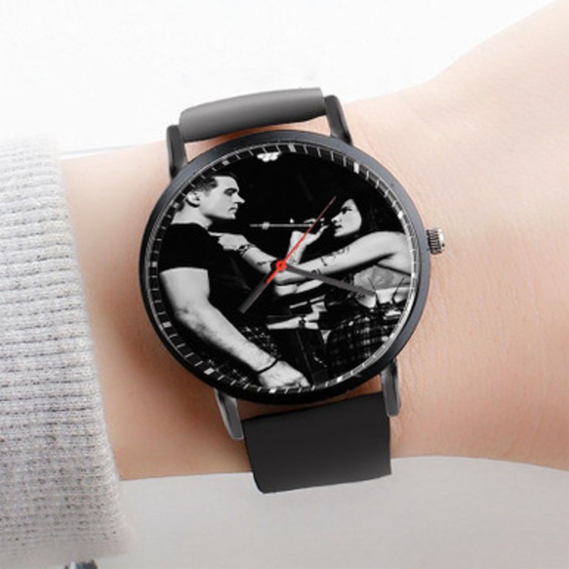 Pastele G Eazy and Halsey Art Watch Custom Unisex Black Quartz Watch Premium Gift Box Watches