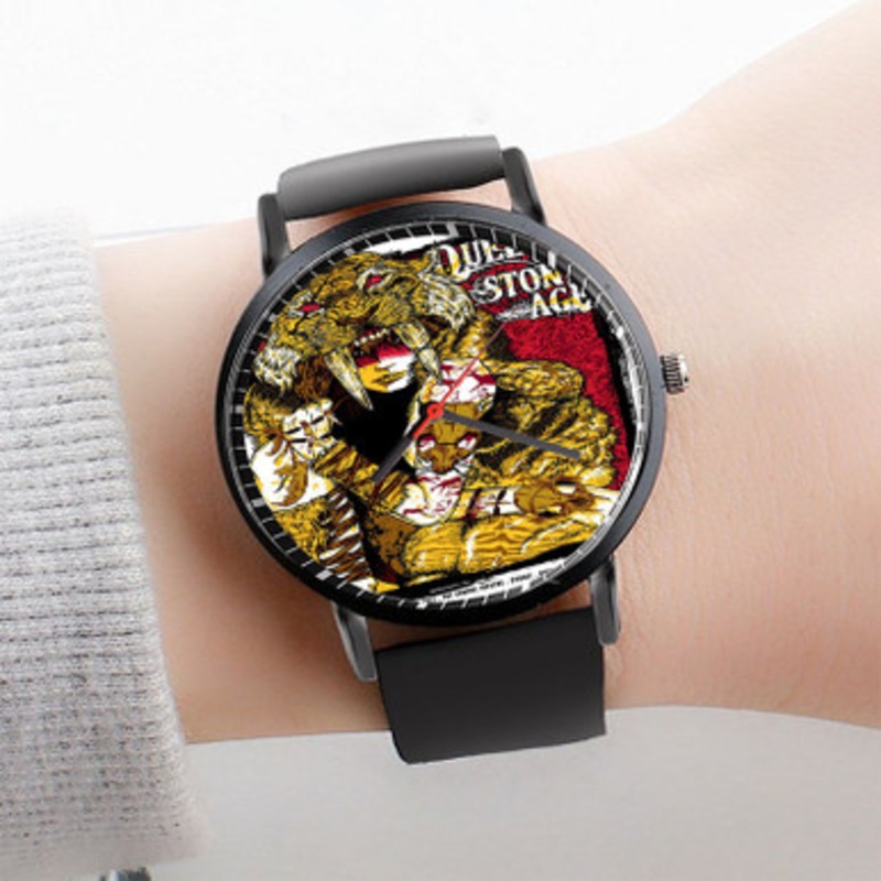 Pastele Queens of The Stone Age Watch Custom Unisex Black Quartz Watch Premium Gift Box Watches