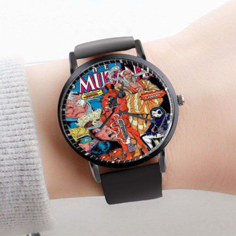 Pastele The New Mutant 98 Deadpool Watch Custom Unisex Black Quartz Watch Premium Gift Box Watches