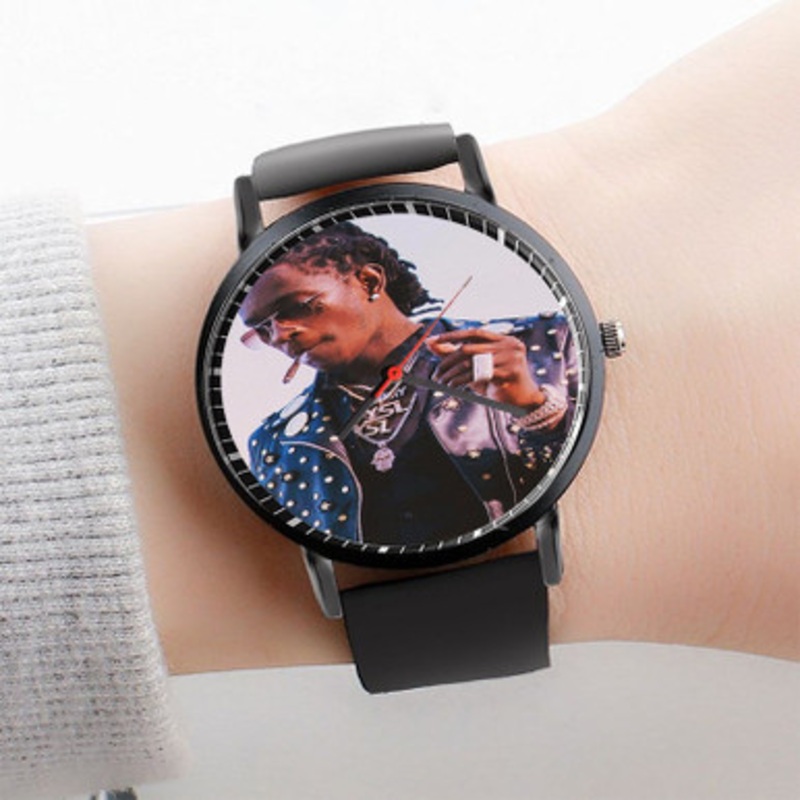 Pastele Young Thug Safe Watch Custom Unisex Black Quartz Watch Premium Gift Box Watches