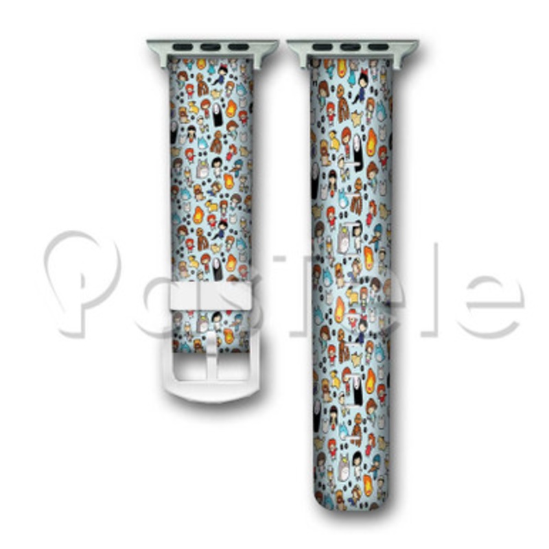 Studio Ghibli Totoro Spirited Away Anime Custom Personaliez Apple Watch Band 38mm 40mm 42mm 44mm Lea