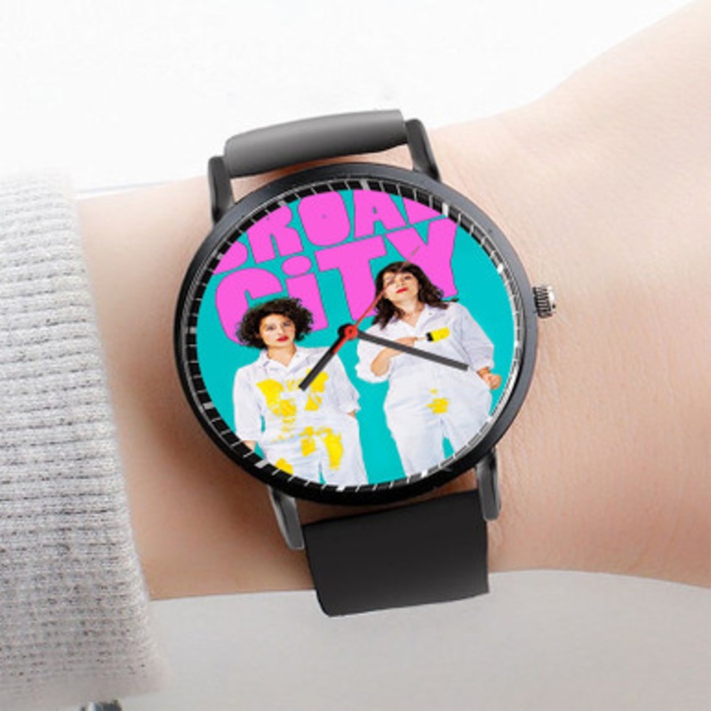 Pastele Broad City Season 3 Watch Custom Unisex Black Quartz Watch Premium Gift Box Watches