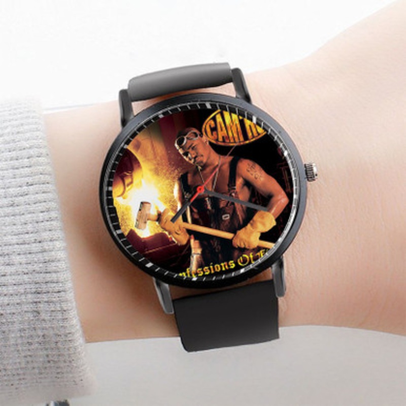 Pastele Cam ron Confessions Of Fire Watch Custom Unisex Black Quartz Watch Premium Gift Box Watches
