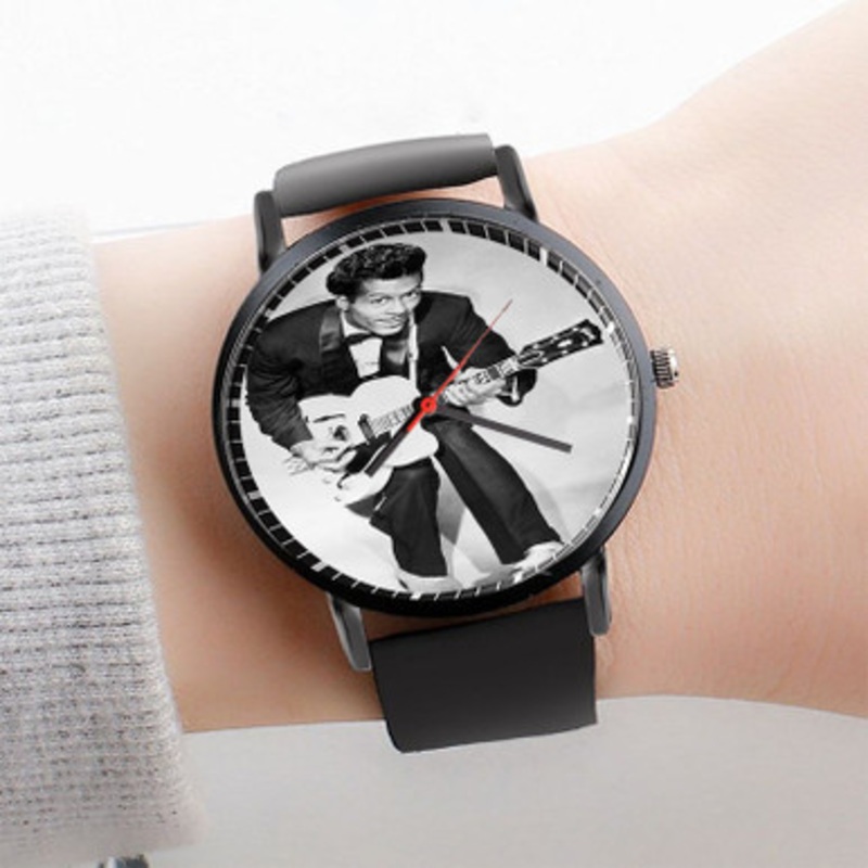 Pastele Chuck Berry Watch Custom Unisex Black Quartz Watch Premium Gift Box Watches