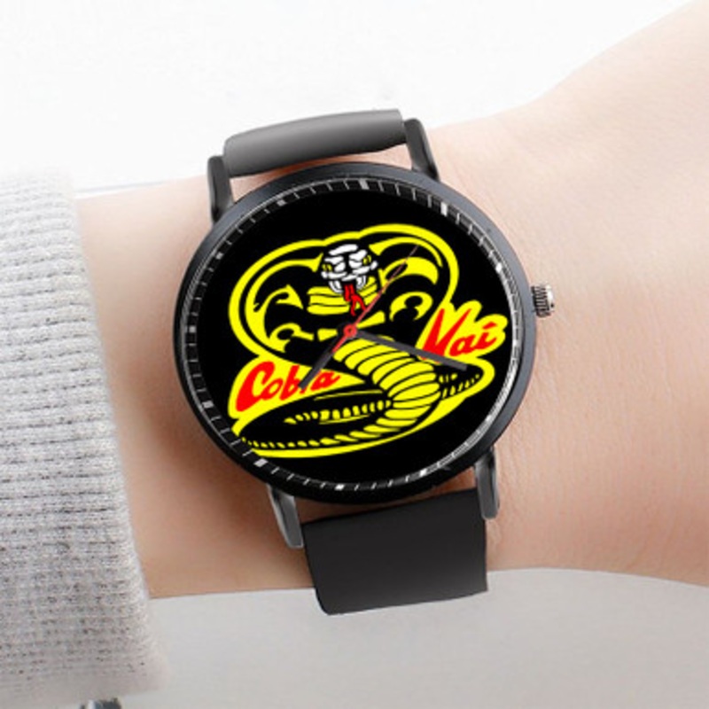 Pastele Cobra Kai Watch Custom Unisex Black Quartz Watch Premium Gift Box Watches
