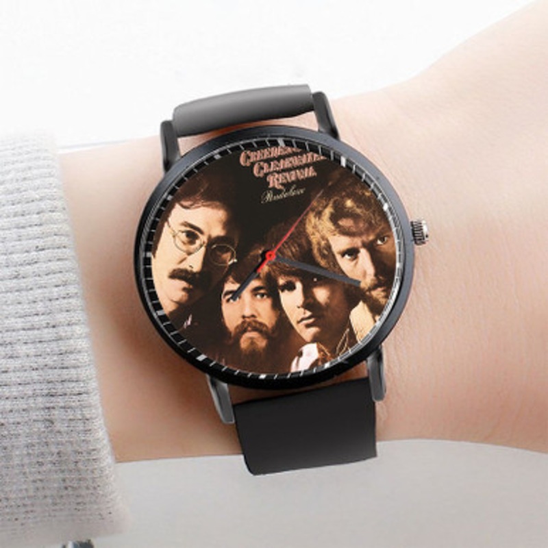Pastele Creedence Clearwater Revival Watch Custom Unisex Black Quartz Watch Premium Gift Box Watches