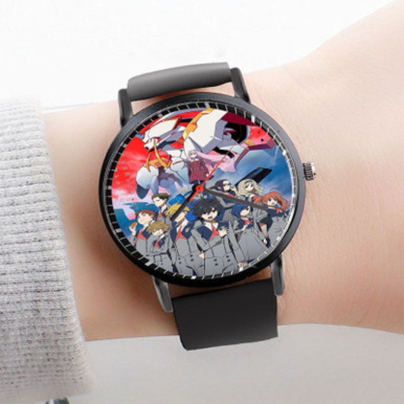 Pastele Darling in the Franxx Anime Watch Custom Unisex Black Quartz Watch Premium Gift Box Watches