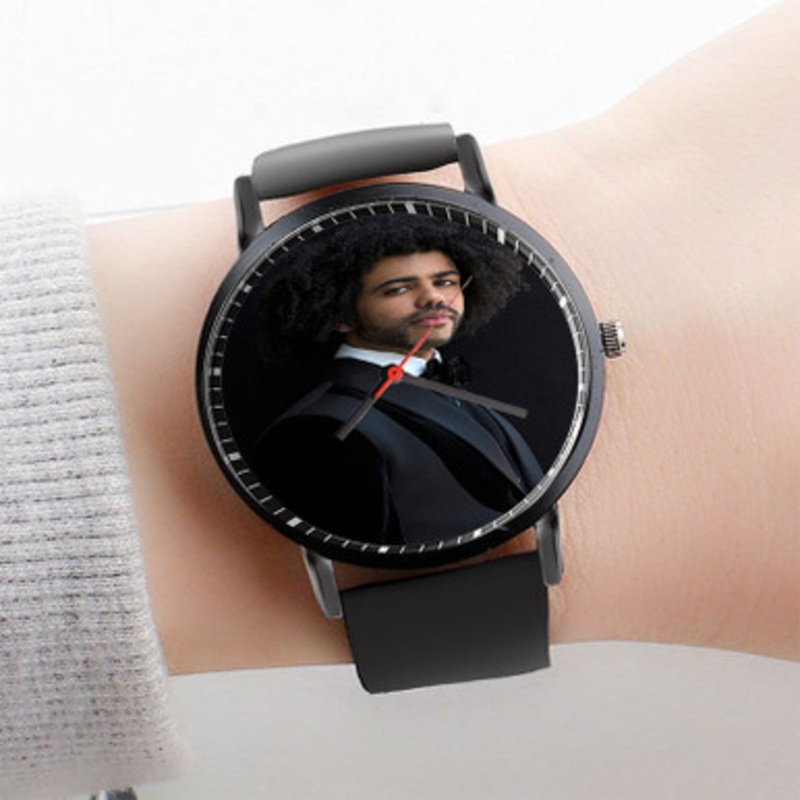 Pastele Daveed Diggs Art Watch Custom Unisex Black Quartz Watch Premium Gift Box Watches