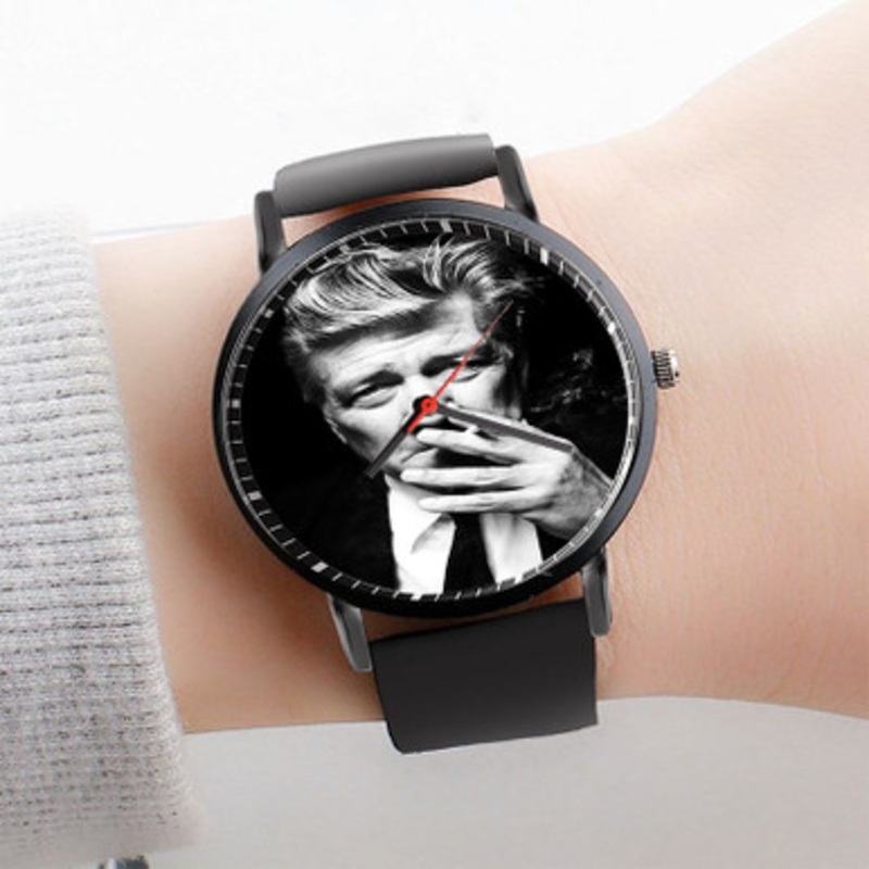 Pastele David Lynch Smoke Watch Custom Unisex Black Quartz Watch Premium Gift Box Watches