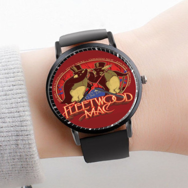 Pastele Fleetwood Mac Watch Custom Unisex Black Quartz Watch Premium Gift Box Watches