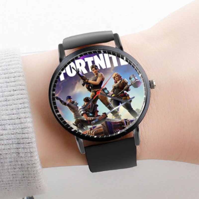 Pastele Fortnite Watch Custom Unisex Black Quartz Watch Premium Gift Box Watches