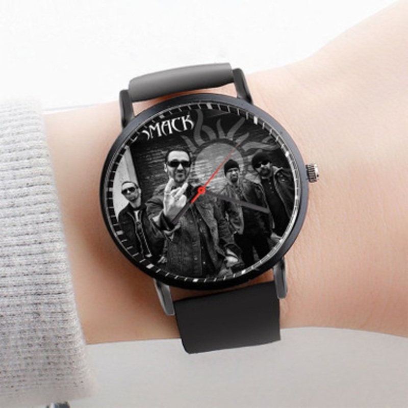 Pastele Godsmack Watch Custom Unisex Black Quartz Watch Premium Gift Box Watches