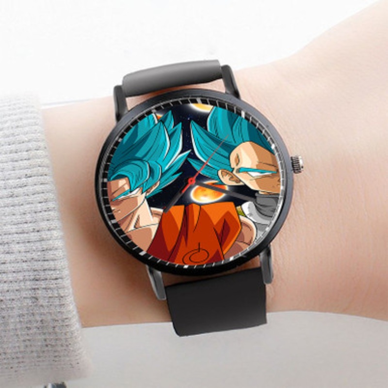 Pastele Goku Vegeta Super Saiyan Blue Dragon Ball Super Watch Custom Unisex Black Quartz Watch Premium Gift Box Watches