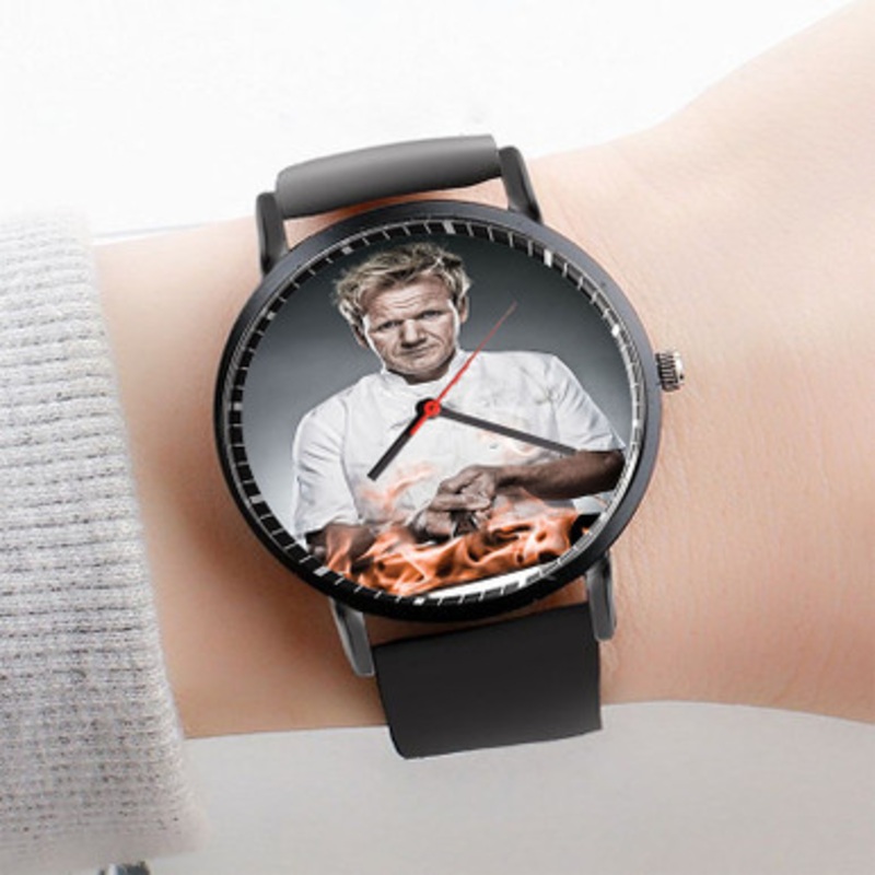Pastele Gordon Ramsay Watch Custom Unisex Black Quartz Watch Premium Gift Box Watches