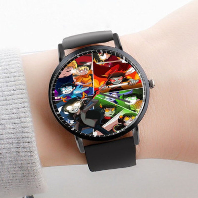 Pastele Homestuck Watch Custom Unisex Black Quartz Watch Premium Gift Box Watches