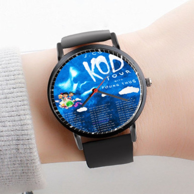 Pastele J COle KOD Tour Watch Custom Unisex Black Quartz Watch Premium Gift Box Watches