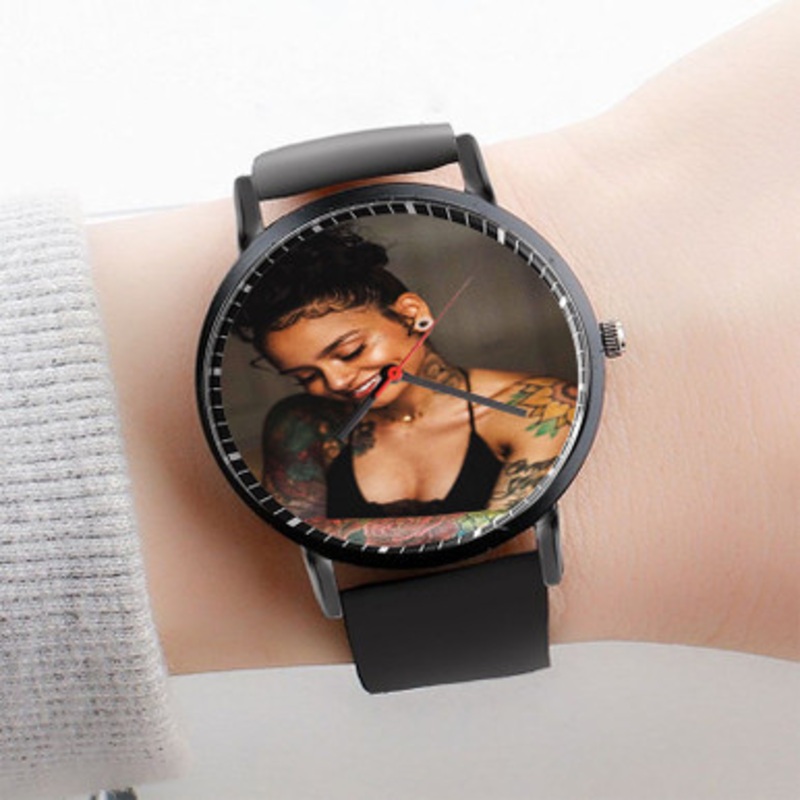 Pastele Kehlani Smile Watch Custom Unisex Black Quartz Watch Premium Gift Box Watches