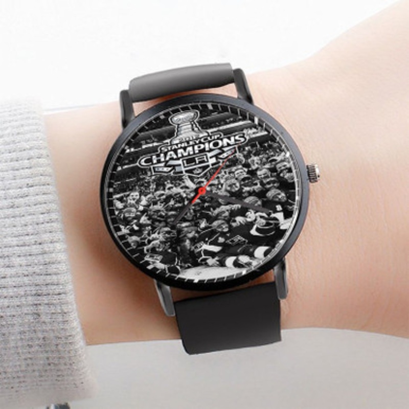 Pastele LA Kings NHL Watch Custom Unisex Black Quartz Watch Premium Gift Box Watches