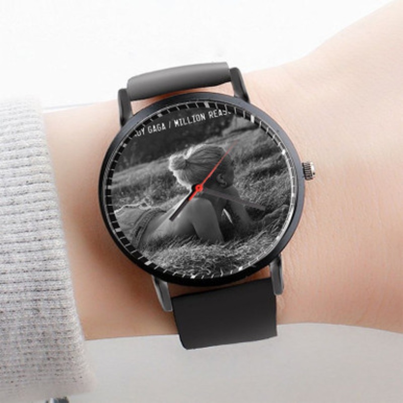 Pastele Lady Gaga s Million Reasons Watch Custom Unisex Black Quartz Watch Premium Gift Box Watches