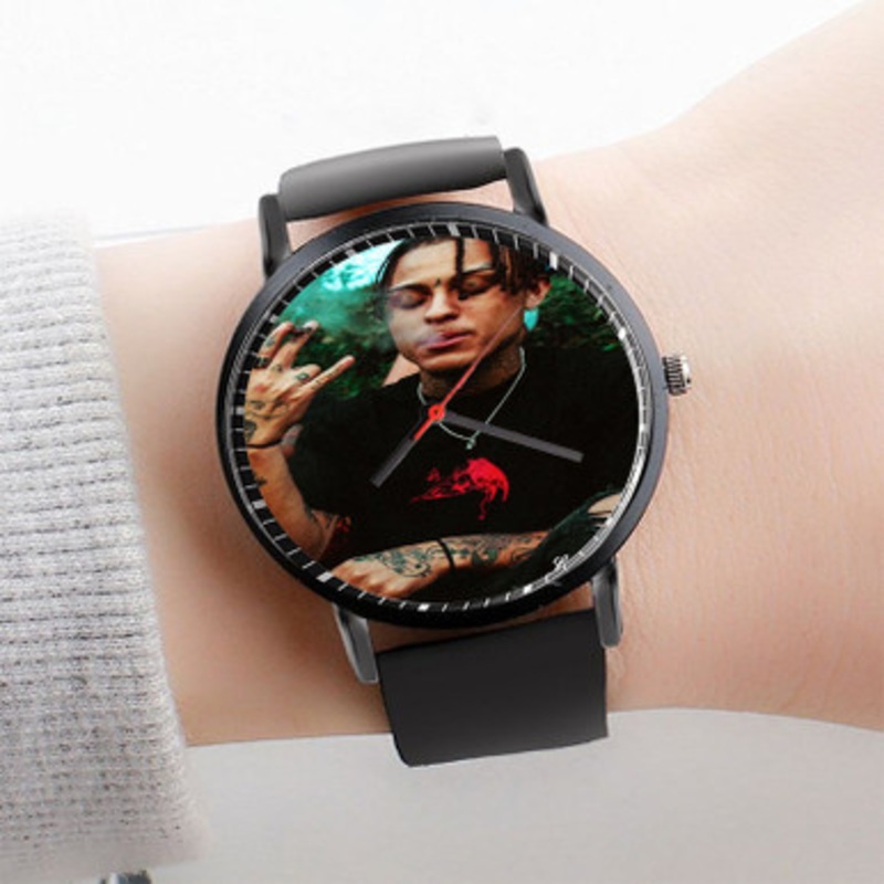 Pastele Lil Skies Watch Custom Unisex Black Quartz Watch Premium Gift Box Watches