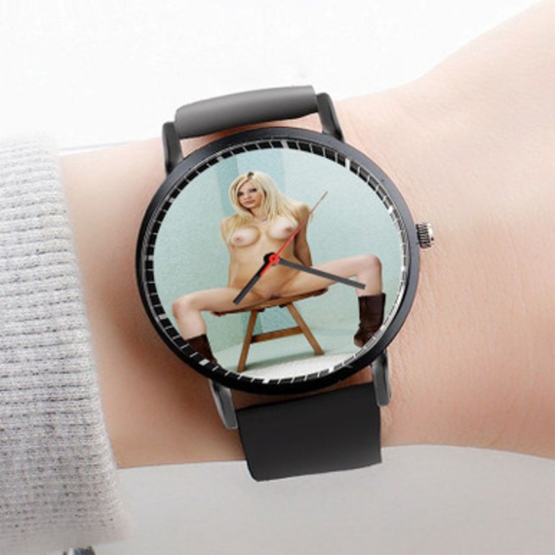 Pastele Riley Steele Watch Custom Unisex Black Quartz Watch Premium Gift Box Watches