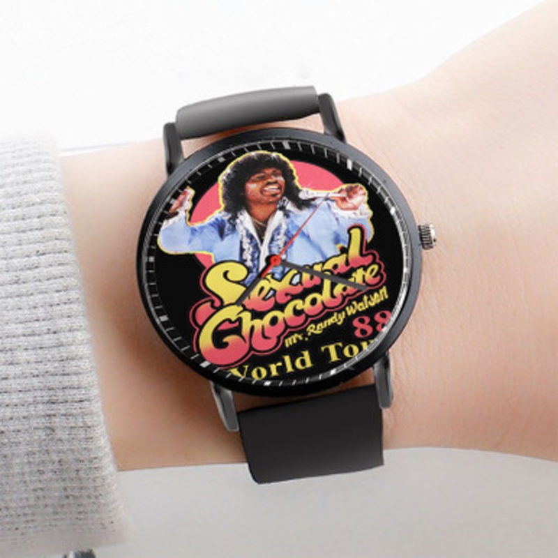 Pastele Sexual Chocolate Mr Randy Watson Watch Custom Unisex Black Quartz Watch Premium Gift Box Watches