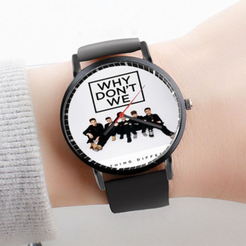 Pastele Something Different Why Don t We Watch Custom Unisex Black Quartz Watch Premium Gift Box Watches