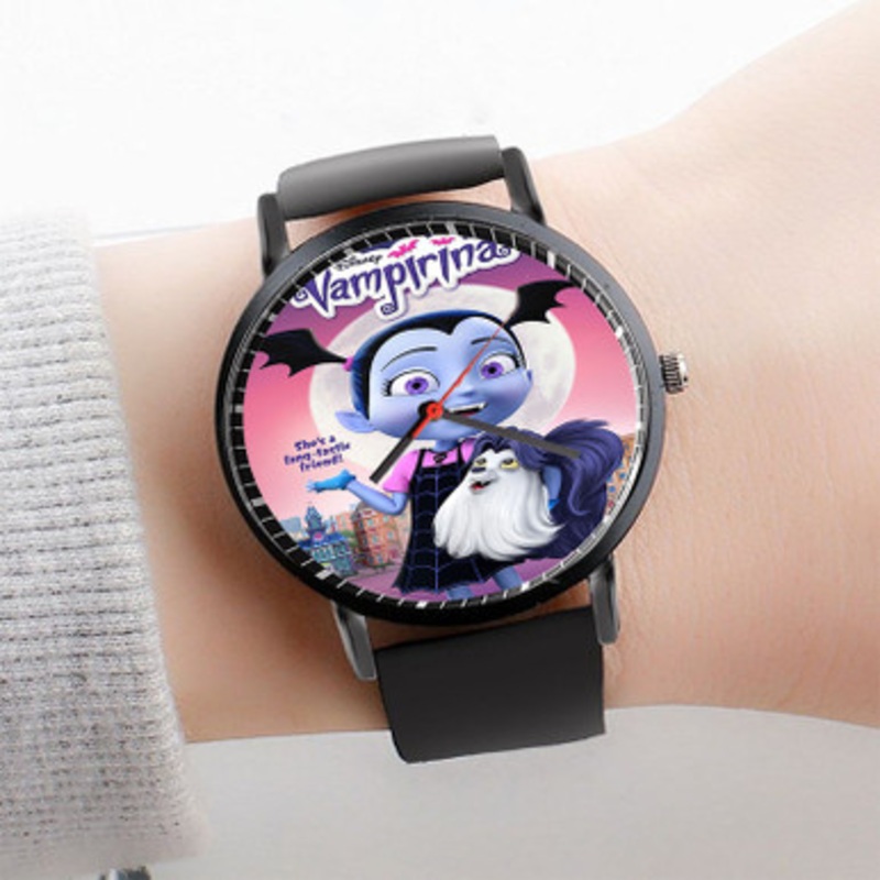 Pastele Vampirina Watch Custom Unisex Black Quartz Watch Premium Gift Box Watches