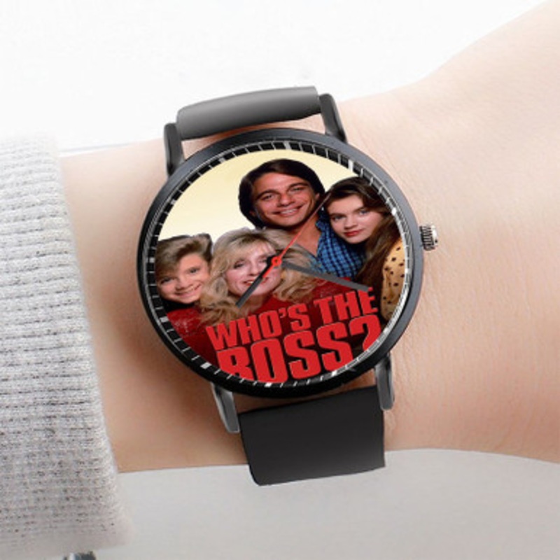 Pastele Who s The Boss Watch Custom Unisex Black Quartz Watch Premium Gift Box Watches