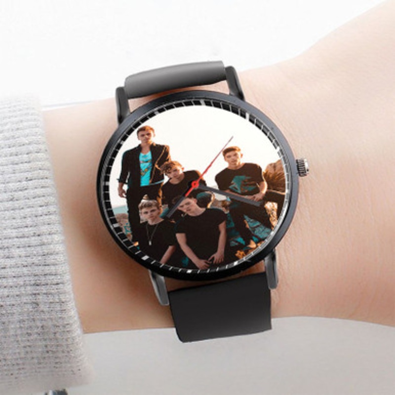 Pastele Why Don t We Art Watch Custom Unisex Black Quartz Watch Premium Gift Box Watches