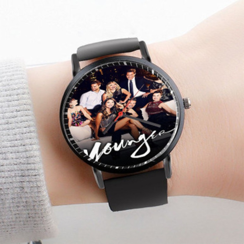 Pastele Younger Watch Custom Unisex Black Quartz Watch Premium Gift Box Watches