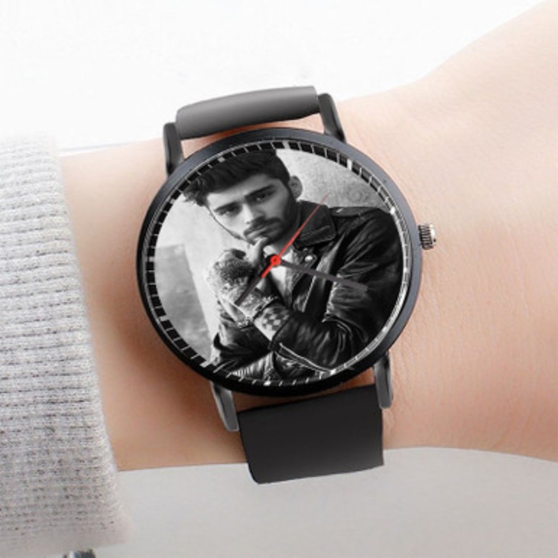 Pastele Zayn Malik Watch Custom Unisex Black Quartz Watch Premium Gift Box Watches