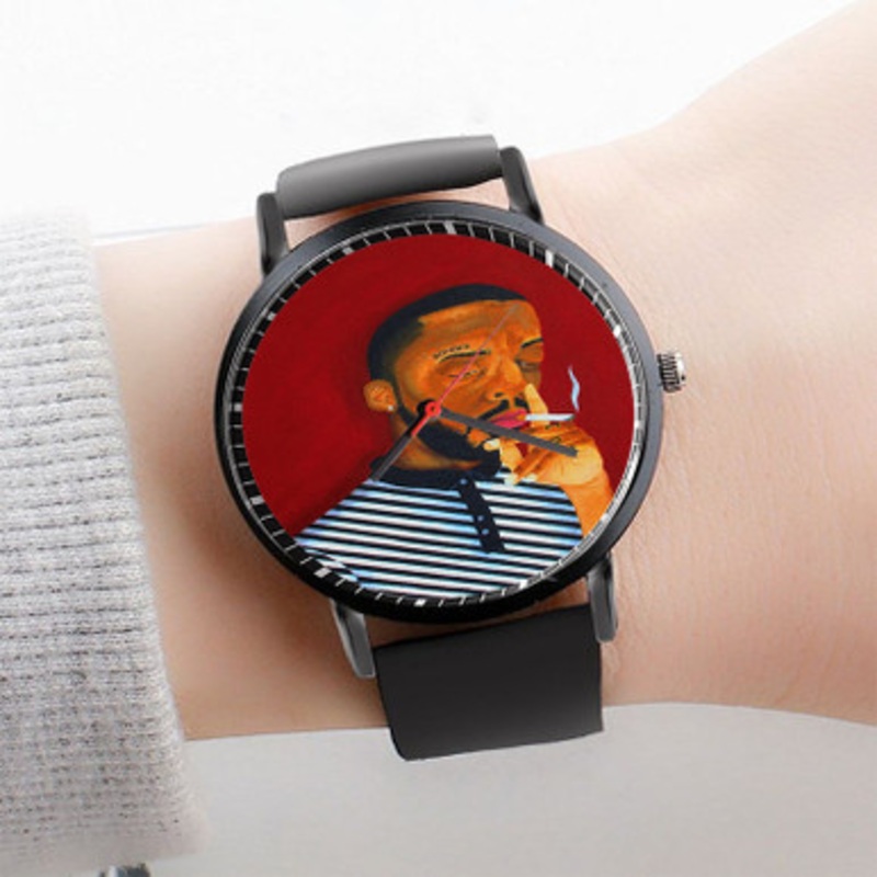 Pastele Brent Faiyaz Smoking Watch Custom Unisex Black Quartz Watch Premium Gift Box Watches