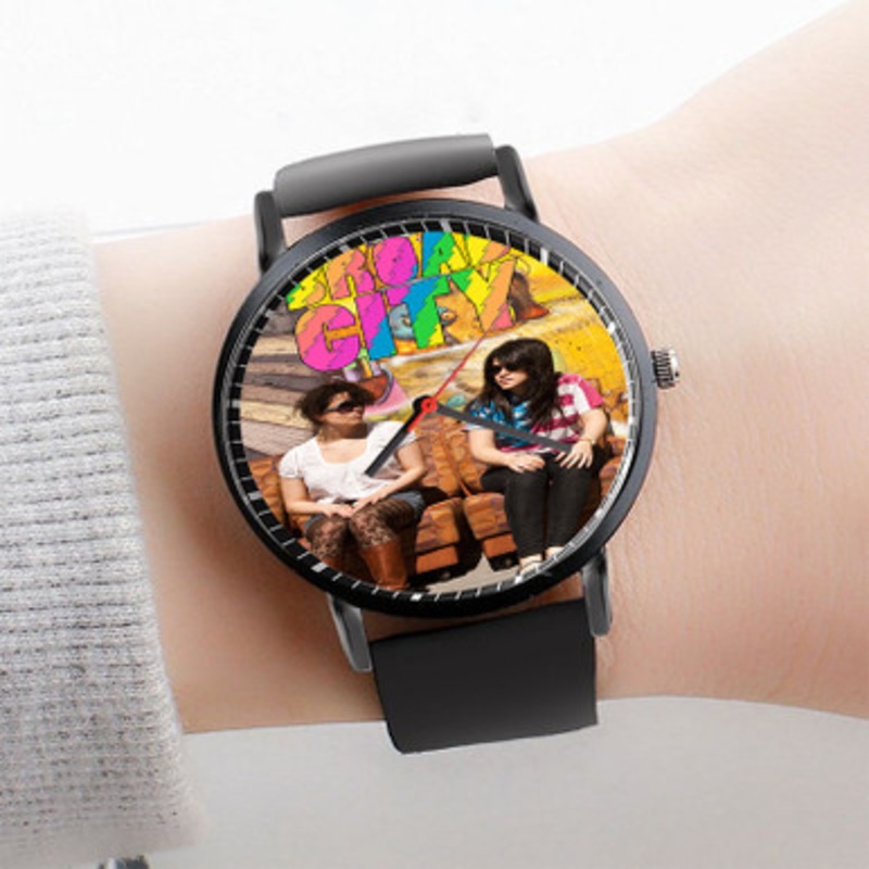 Pastele Broad City Watch Custom Unisex Black Quartz Watch Premium Gift Box Watches