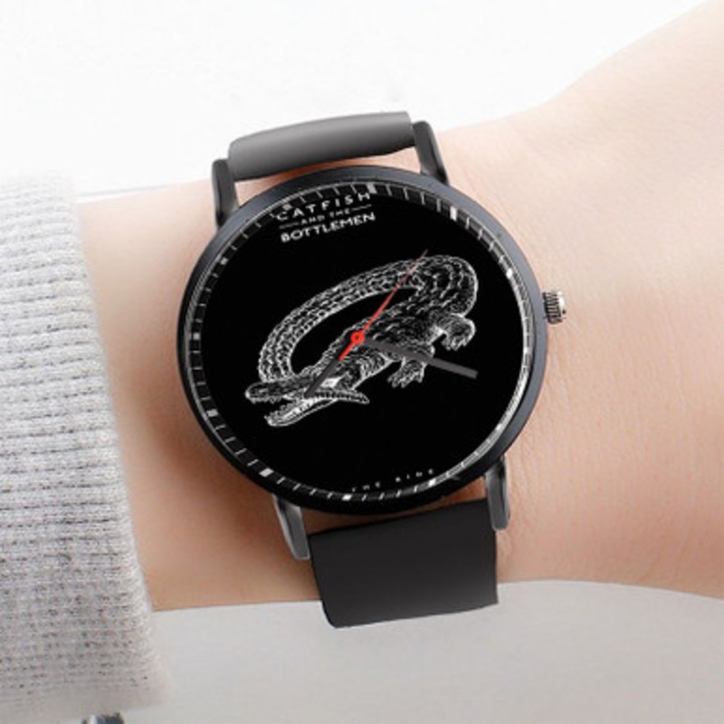 Pastele Catfish And The Bottlemen The Ride Watch Custom Unisex Black Quartz Watch Premium Gift Box Watches