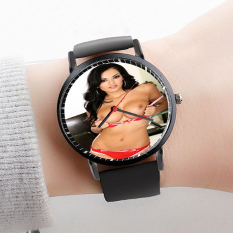 Pastele Daisy Marie Watch Custom Unisex Black Quartz Watch Premium Gift Box Watches