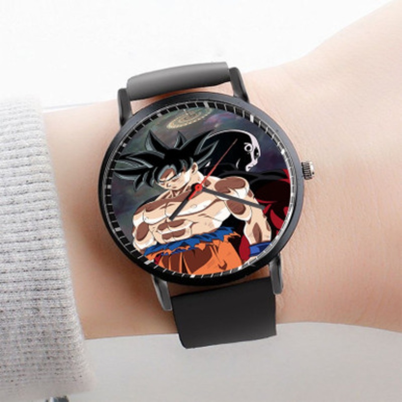 Pastele Dragon Ball Super Goku and Jiren Watch Custom Unisex Black Quartz Watch Premium Gift Box Watches