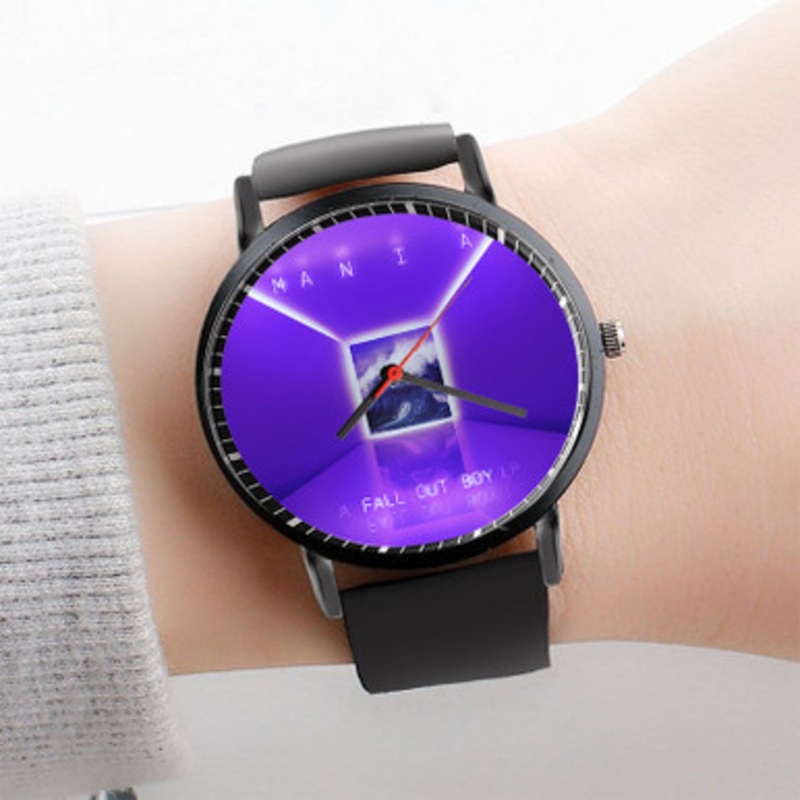 Pastele Fall Out Boy Mania Watch Custom Unisex Black Quartz Watch Premium Gift Box Watches