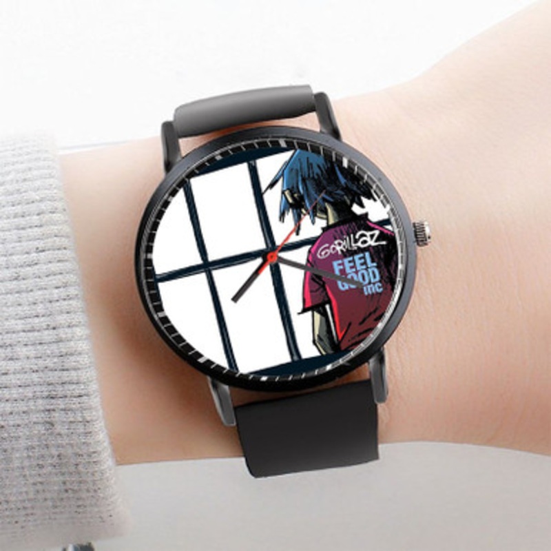 Pastele Gorillaz Feel Good Watch Custom Unisex Black Quartz Watch Premium Gift Box Watches