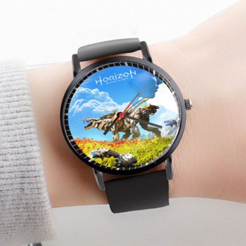 Pastele Horizon Zero Dawn Watch Custom Unisex Black Quartz Watch Premium Gift Box Watches