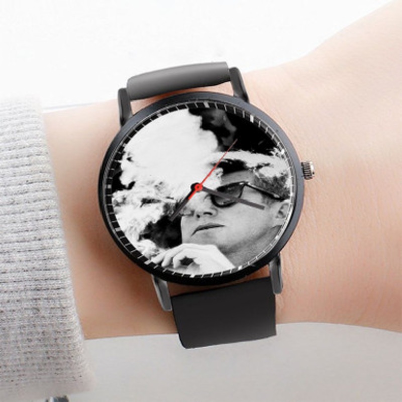 Pastele JFK John F Kennedy Smoking Watch Custom Unisex Black Quartz Watch Premium Gift Box Watches