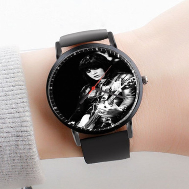 Pastele Joan Jett Watch Custom Unisex Black Quartz Watch Premium Gift Box Watches