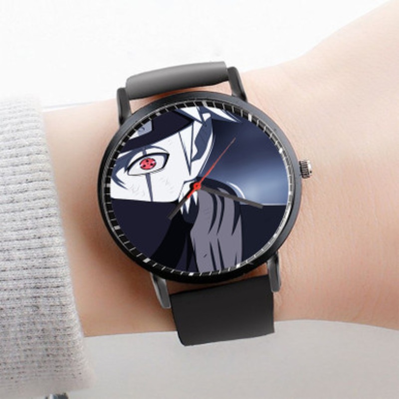 Pastele Kakashi Hatake Naruto Shippuden Watch Custom Unisex Black Quartz Watch Premium Gift Box Watches