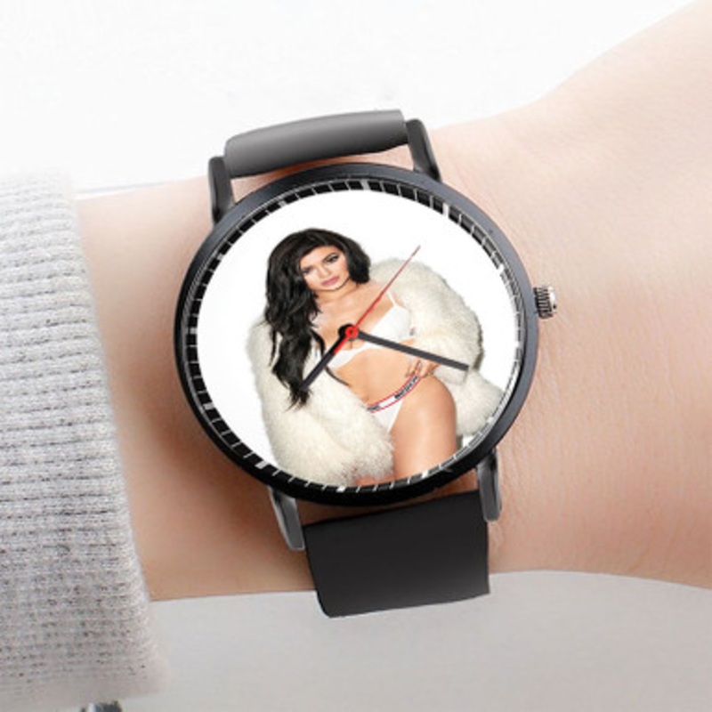 Pastele Kylie Jenner Watch Custom Unisex Black Quartz Watch Premium Gift Box Watches