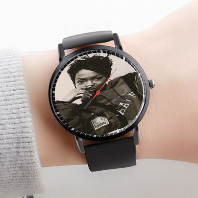 Pastele Lauryn Hill Watch Custom Unisex Black Quartz Watch Premium Gift Box Watches