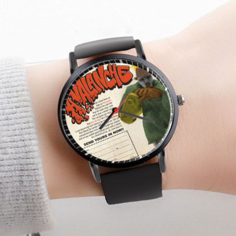 Pastele MF Doom Madlib Avalanche Watch Custom Unisex Black Quartz Watch Premium Gift Box Watches