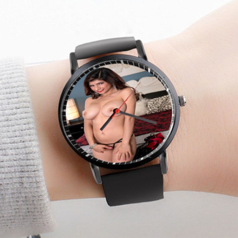 Pastele Mia Khalifa Watch Custom Unisex Black Quartz Watch Premium Gift Box Watches