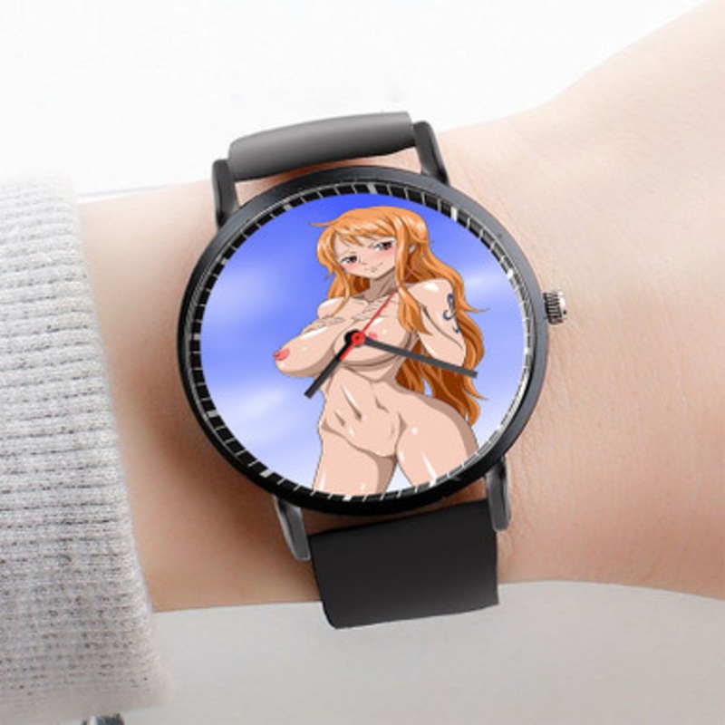 Pastele Nami One Piece Sexy Watch Custom Unisex Black Quartz Watch Premium Gift Box Watches
