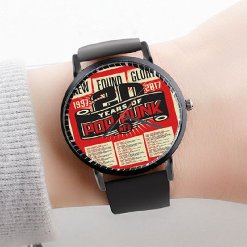 Pastele New Found Glory Watch Custom Unisex Black Quartz Watch Premium Gift Box Watches